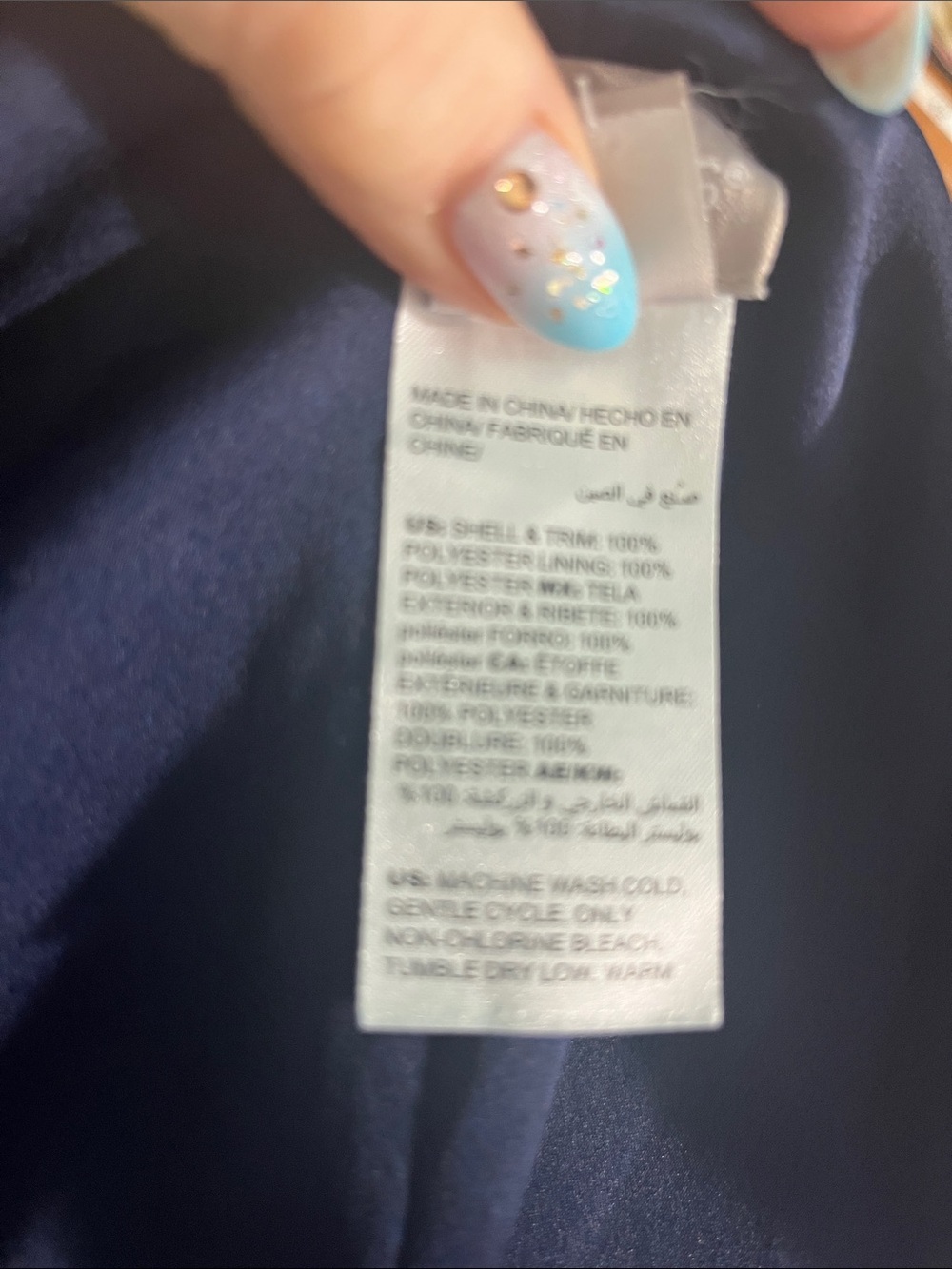 Chico’s Reversible Kimono Duster Floral/Solid Navy Chicos 3 XL Open Front Boho - Picture 12 of 13
